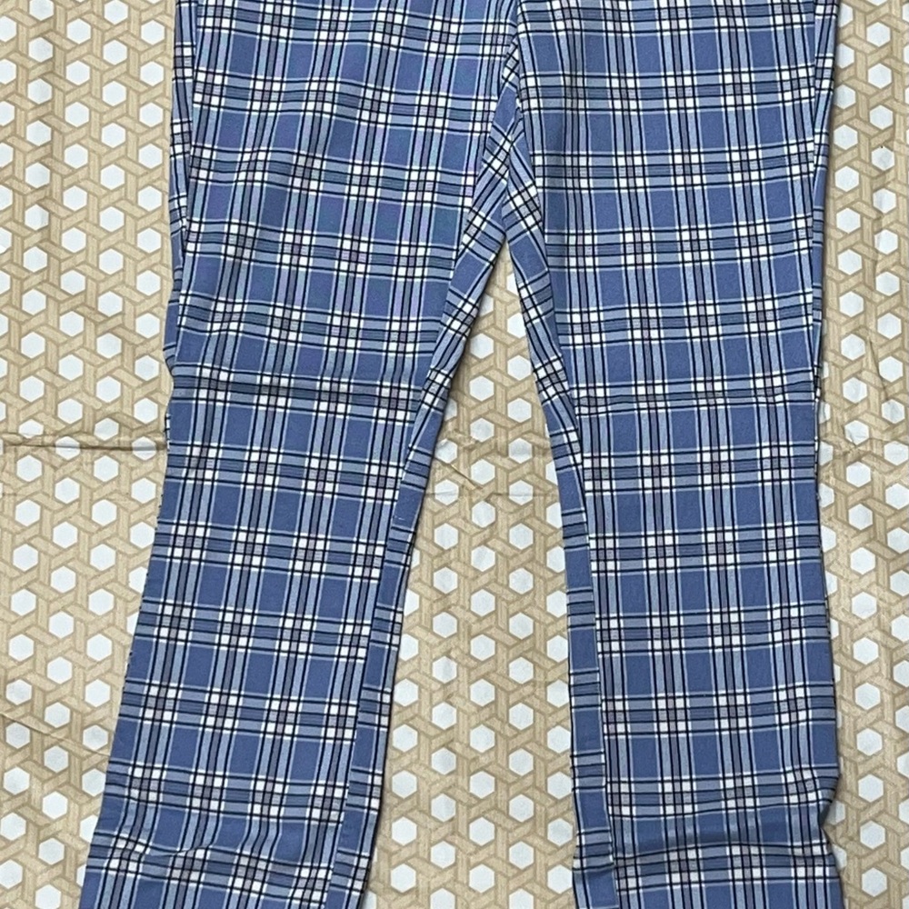 Hollister Baby Blue Checkered Women's Trousers